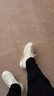 NOSSKISS奢侈高檔品牌男士真皮小白鞋百搭休閑歐洲站男鞋高端鐳射尾麥昆鞋 米白 40 =皮鞋40碼 運(yùn)動(dòng)鞋41碼 曬單實(shí)拍圖