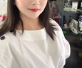 歌莉婭白色上衣女夏2025新款設計感獨特流行五分袖女裝1E5C3B140 03W本白 M 曬單實(shí)拍圖
