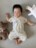 今初（JINCHU）嬰兒衣服連體衣夏季薄款純棉a類(lèi)長(cháng)袖空調服男女寶寶睡衣夏天 夢(mèng)幻小兔/短袖 竹纖維5A抑菌 73cm 建議6-10個(gè)月 曬單實(shí)拍圖