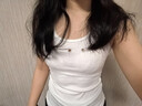 繪詩慧白色吊帶背心女打底無袖工字背心螺紋2025夏季新款可外穿性感內(nèi)搭 金屬氣眼工字背心【白色】 M 【建議100-125斤】 曬單實拍圖