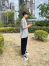 楠笙記工裝錐形運(yùn)動(dòng)褲男士夏季新款九分冰絲寬松闊腿束腳學(xué)生休閑長(zhǎng)褲子 黑色 XL 曬單實(shí)拍圖