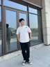 GXG男裝 【三防】寬松錐形西裝褲通勤男休閑褲長(cháng)褲 2025夏季新品 黑色 2XL (33) 曬單實(shí)拍圖