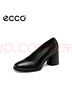 愛步（ECCO）高跟單鞋女 包頭粗跟鞋一腳蹬單鞋女 雕塑222603 黑色22260301001 38 曬單實(shí)拍圖