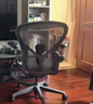 赫曼米勒（HERMAN MILLER）Aeron人體工學(xué)椅 座椅 電腦椅 辦公椅 石墨色 中號 送禮佳選 曬單實(shí)拍圖