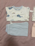 舒貝怡兒童睡衣純棉寶寶內(nèi)衣套裝新春款家居服嬰兒衣服秋衣秋褲藍(lán)100CM 曬單實(shí)拍圖