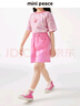 MiniPeace太平鳥(niǎo)童裝夏女童牛仔中短褲F2HBE2A09 粉紅色 140 cm 曬單實(shí)拍圖