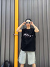 楠笙記美式潮流ins印花背心男士夏季新款休閑麂皮絨坎肩寬松圓領(lǐng)無(wú)袖T恤 紫色 XL 曬單實(shí)拍圖