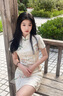 莫代爾旗袍連衣裙女2025夏季新款時(shí)尚氣質(zhì)百搭收腰顯瘦休閑小個(gè)子短裙 米白色 M 曬單實(shí)拍圖