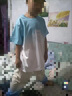 G.DUCKKIDS男童潮流夏季套裝兒童夏裝漸變短袖防蚊褲中大童時(shí)尚帥氣兩件套 YY1039藍(lán)色 140 130-140CM 曬單實(shí)拍圖