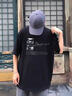 舍里甲人純棉240g美式復古短袖T恤男士照片英文印花T恤半袖男潮牌痞帥 黑色 S 曬單實(shí)拍圖