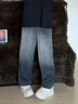 卡賓（CABBEEN）【漸變洗水】男裝寬松牛仔褲春夏天絲直筒休閑長(cháng)褲 煤黑色01（寬松版型） M /170/48 曬單實(shí)拍圖