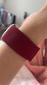 watchbond適用蘋(píng)果手表s11表帶apple iWatch s10編織尼龍表帶s9/8/7/6平紋磁吸扣ultra2女士新款酒紅色腕帶 平紋【磁吸扣-編織回環(huán)】酒紅 【38/40/41/42mm 曬單實(shí)拍圖
