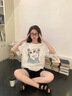 一寸相思夏季小貓短袖t恤女純棉2025新款設(shè)計(jì)感小眾減齡百搭半袖上衣體恤 白色-可愛貓咪 L 推薦100-110斤 曬單實(shí)拍圖