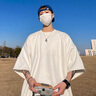 杜小閑 美式重磅短袖男夏季2025新款潮牌麂皮絨t恤高街百搭痞帥半袖體恤 杏色 XL [推薦120-140斤] 曬單實(shí)拍圖