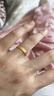 中國黃金（CHINA GOLD）黃金戒指女999足金碎碎冰戒指情侶對戒七夕情人節(jié)禮物送女友老婆 足金碎碎冰對戒約6.1g*臻愛禮盒 曬單實(shí)拍圖