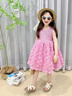圖圖小象女童連衣裙2025夏季新款兒童公主裙演出服六一禮服裙中大童仙女裙 粉色 110 身高約110cm 曬單實(shí)拍圖