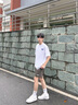WHIM NASA純棉短袖T恤男女同款夏季百搭休閑青少年潮牌寬松上衣服美式情侶 白色 XL 曬單實拍圖