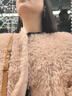 紅袖超好看長(cháng)毛仿皮草套冬季2024新款女裝皮毛一體圓領(lǐng)輕熟名媛短外套 柔粉色174 XL 曬單實(shí)拍圖