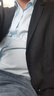 羅蒙【100%棉】純棉西服男士春夏薄款西裝外套商務(wù)休閑工裝上衣男裝 曬單實拍圖