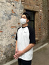 GXG男裝 圓領T恤撞色插肩袖上衣涼感短袖針織 2025夏季新品 黑白色 2XL 曬單實拍圖