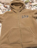 Gap男女裝毛氈布logo仿羊羔絨連帽衛(wèi)衣外套609272 卡其色 175/96A(L) 亞洲尺碼 曬單實(shí)拍圖