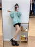星期六;ST&SAT品牌黑色厚底樂(lè)福鞋女款2025春季新款系帶單鞋小個(gè)子增高小皮鞋女 SSD1112SJQ黑色7CM增高顯瘦 37 曬單實(shí)拍圖