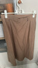 無(wú)印良品（MUJI）女式 彈力起毛 寬擺裙 長(cháng)半身裙女秋冬款裙子 BE1TDC4A 深咖啡色 L (165/70A) 曬單實(shí)拍圖