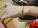 福吉歐金包銀手鐲999足金包足銀光面推拉鐲子黃金實(shí)心手鐲經(jīng)典百搭送禮 【粗款】光面推拉手鐲總重約30克 包金2克 曬單實(shí)拍圖