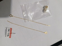 薇笑珠寶18K黃金耳釘女彩金四葉草流蘇耳飾情人節(jié)禮物送女友老婆生日紀念 18K黃/對 曬單實拍圖