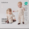 babylove嬰兒連體衣春秋款純棉寶寶哈衣家居服爬服長(zhǎng)袖彩棉新生兒衣服 曬單實(shí)拍圖