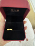 周大福首飾盒大福首飾盒訂婚項鏈手鐲戒指手鏈禮品盒五金盒結婚包 【八角黑絨】對戒盒 曬單實(shí)拍圖