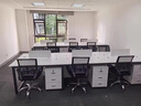子木雅居簡約職員辦公桌員工電腦桌辦公桌椅組合2/4/6人屏風(fēng)工作位卡座 黑面白架 單人位(不加線槽) 曬單實拍圖