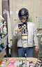 NPC男士休閑褲復(fù)古水洗寬松直筒牛仔長褲男百搭舒適褲子【紅人衣櫥】 牛仔藍 M 曬單實拍圖
