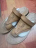 啄木鳥(niǎo)【真皮】夏季舒適透氣涼鞋男士外穿防水人字拖休閑軟底沙灘鞋 (卡其8567) 41 曬單實(shí)拍圖