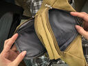 山頭林村新款男女帆布腰包生意收錢大容量包運動多功能斜挎包休閑手機胸包 (卡其色)升級加厚帆布多層 曬單實拍圖
