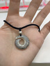 老鳳祥時來運轉(zhuǎn)銀項鏈男平安扣吊墜轉(zhuǎn)運珠七夕情人節(jié)禮物送男友老公生日 時來運轉(zhuǎn)編繩項鏈-黑 曬單實拍圖