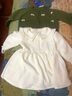 G.DUCKKIDS童裝女童套裝春秋季兒童衣服女小童秋裝連衣裙套裝女孩開衫兩件套 綠色毛衣+連衣裙 90 尺碼1~2歲【 80-90cm】cm 曬單實(shí)拍圖