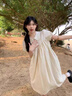 Jret早夏季小個(gè)子娃娃領(lǐng)白色連衣裙子女裝2025新款穿搭感氣質(zhì)長(cháng)裙 連衣裙【開(kāi)春穿搭套裝/春裝女款/ L 55/60kg 曬單實(shí)拍圖
