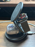 MOYIEAKAN qi2認(rèn)證無線充電器三合一蘋果iPhone 16/15/14/13/12 Pro磁吸手機(jī)耳機(jī)Apple Watch手表快充支架座 鋁合金- 蒼穹灰【qi2認(rèn)證｜觸控旋轉(zhuǎn)｜三合一】 曬單實(shí)拍圖