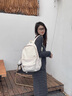 MAKEUP KITTEN雙肩包女包2025新款大容量背包旅行包通勤簡約大學(xué)初中高中生書包 米白色【京倉次日達】 曬單實拍圖
