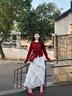 浪莎蛋糕裙女2025夏季新款女裝高級(jí)感半身裙小個(gè)子A字裙白色蕾絲長(zhǎng)裙 月光白【春季百搭單品】 M 【適合96-110斤】 曬單實(shí)拍圖