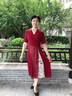 俞兆林媽媽夏裝連衣裙高貴氣質(zhì)中老年女裝夏季高端喜婆婆婚宴裝洋氣裙子 YMQ511-紅色 2XL 【建議105-120斤】 曬單實(shí)拍圖