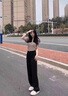 棉致戶外涼感冰絲直筒工裝褲子女夏季2025新款寬松小個(gè)子休閑士長(zhǎng)褲 1503軍綠色【高品質(zhì)26.5】 M 80-100斤 曬單實(shí)拍圖