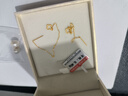 薇笑珠寶18K黃金耳釘女彩金四葉草流蘇耳飾情人節(jié)禮物送女友老婆生日紀念 18K黃/對 曬單實拍圖
