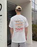 倉石一樹(shù)2025夏季短袖T恤男簡(jiǎn)約美式潮流休閑寬松百搭半袖 白色 XL 曬單實(shí)拍圖