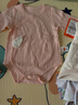 貝瑞加（Babyprints）嬰兒包屁衣2件裝純棉連體衣男女寶寶純棉三角爬服護肚柔軟 粉66 曬單實(shí)拍圖