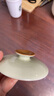 兮元記米黃官窯陶瓷茶杯帶蓋馬克杯高檔辦公室杯子個(gè)人專用水杯 米黃官窯言宋水杯 曬單實(shí)拍圖