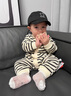 G.DUCKKIDS針織棉嬰兒連體衣春秋季薄款長(cháng)袖新生兒條紋熊寶寶衣服 針織棉條紋小熊 73cm 73碼建議4-7個(gè)月 14-17斤 曬單實(shí)拍圖
