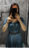森馬（Semir）森柔牛仔|牛仔連衣裙女泡泡袖復(fù)古潮酷甜酷夏季腰帶收腰長裙 牛仔黃泥染80325 M 曬單實(shí)拍圖
