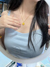 興穎小方糖金包銀項鏈女套鏈不掉色520情人節(jié)送女朋友閨蜜老婆禮物 包金1克+約3.5克+小方糖套鏈 曬單實拍圖